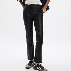 NWT — High Rise Vegan Leather Vintage Slim Pants